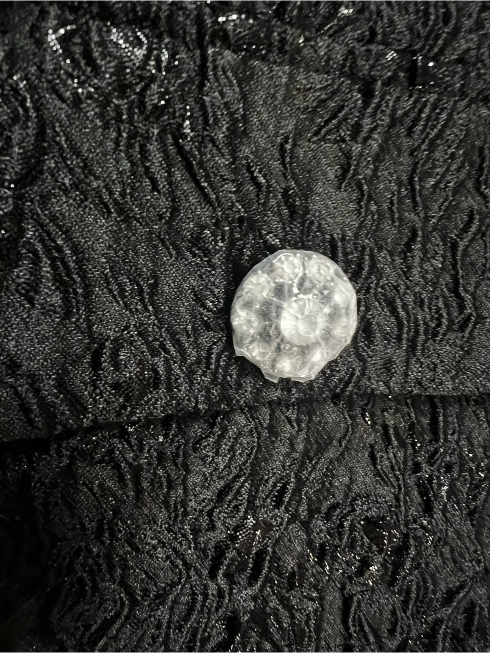 H&M Black Jaquard Textured V-Neck Sleeveless Shift Dress XL - Picture 4 of 5
